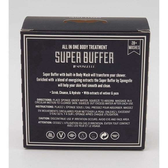 Spongelle Men's Boxed Body Wash Infused Extreme Buffer Verbena Absolute NWT NIB - Picture 3 of 3